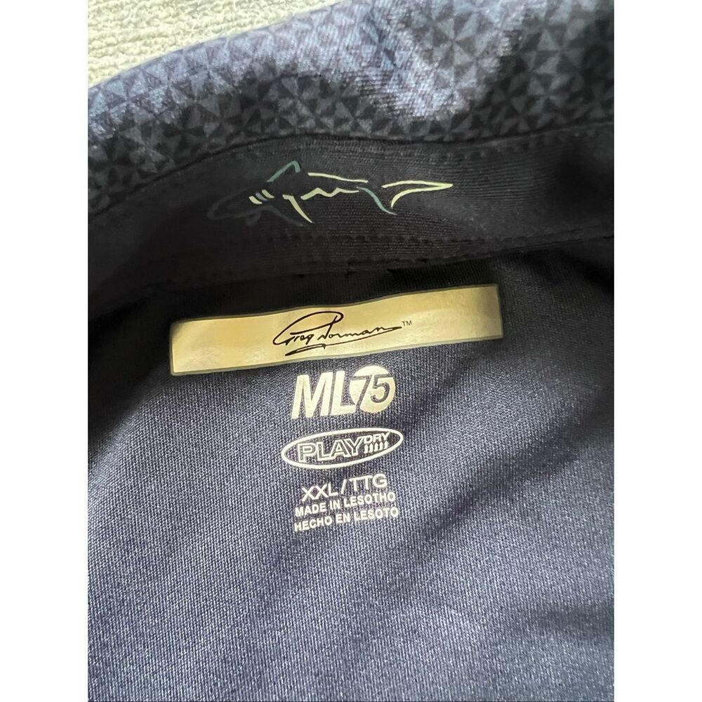 Greg Norman Play Blue Geometric Print ML75 Golf Polo XXL - Picture 3 of 6